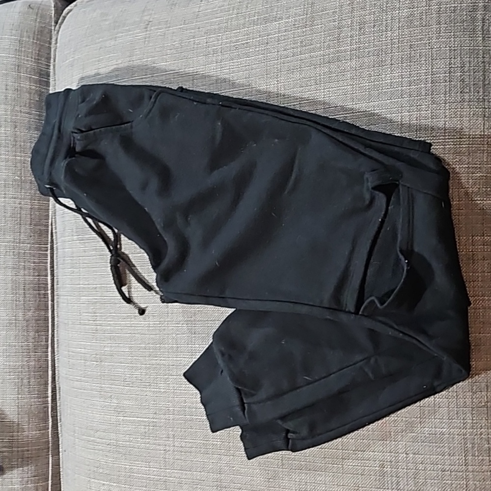 Black Joggers Split Knee sweats